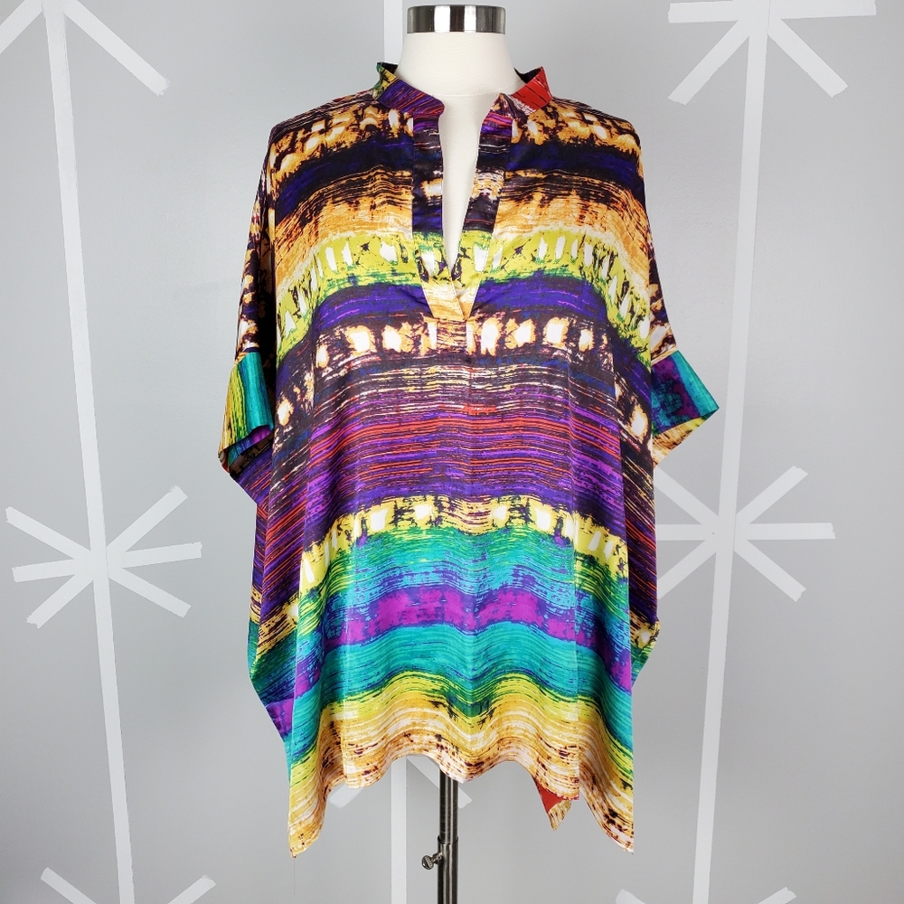 Natori Size XL Colorful Poncho Top